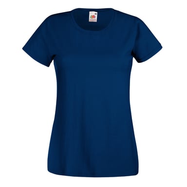 Fruit Of The Loom Ladies/Womens Lady-Fit Valueweight Short Sleeve T-Shirt (Pack Of 5) (Navy)