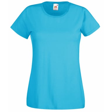 Fruit Of The Loom Ladies/Womens Lady-Fit Valueweight Short Sleeve T-Shirt (Pack Of 5) (Azure Blue)