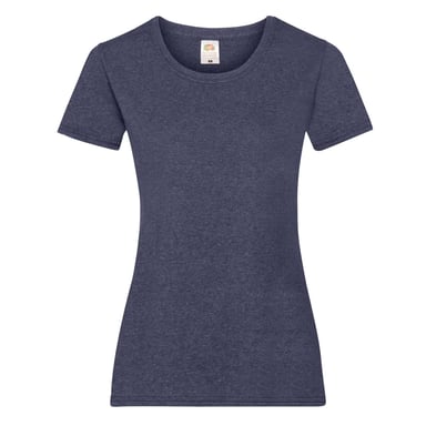 Fruit Of The Loom Ladies/Womens Lady-Fit Valueweight Short Sleeve T-Shirt (Pack Of 5) (Vintage Heather Navy)