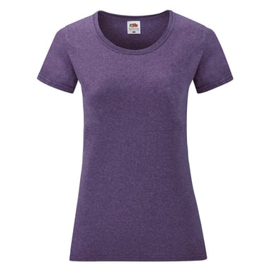 Fruit Of The Loom Ladies/Womens Lady-Fit Valueweight Short Sleeve T-Shirt (Pack Of 5) (Heather Purple)