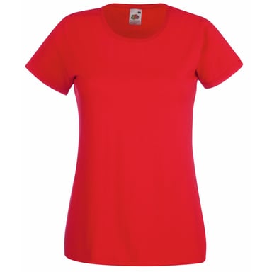 Fruit Of The Loom Ladies/Womens Lady-Fit Valueweight Short Sleeve T-Shirt (Pack Of 5) (Red)