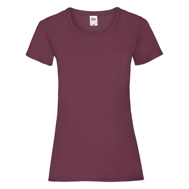 Fruit Of The Loom Ladies/Womens Lady-Fit Valueweight Short Sleeve T-Shirt (Pack Of 5) (Burgundy)