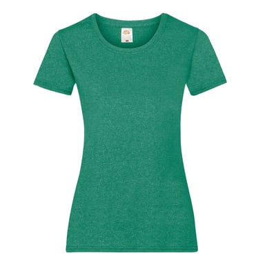 Fruit Of The Loom Ladies/Womens Lady-Fit Valueweight Short Sleeve T-Shirt (Pack Of 5) (Retro Heather Green)