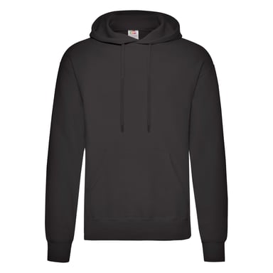 Fruit Of The Loom Unisex Adults Classic Hooded Sweatshirt (Black)