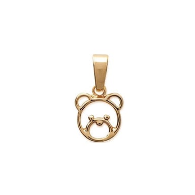 Yellow Gold Plated Women Bear Pendant