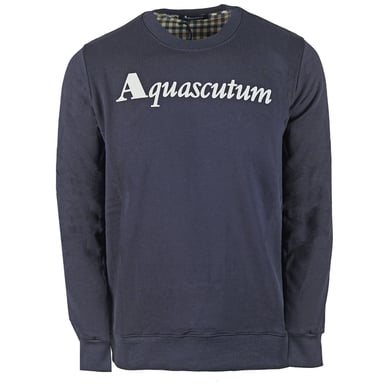 Aquascutum Box Logo Sudadera Azul Marino