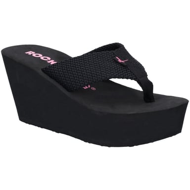 Rocket Dog Womens Diver Webbing Slip On Wedge Flip Flops