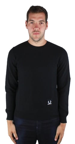 Fred Perry SK1414 Suéter De Cuello Redondo 102 Negro