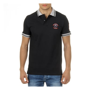 Ufford & Suffolk Polo Club Mens Polo Short Sleeves Black ENIGMA