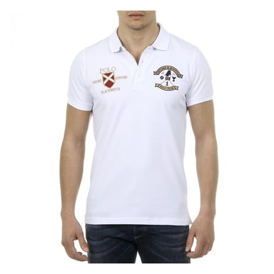 Ufford & Suffolk Polo Club Mens Polo Short Sleeves US007 WHITE