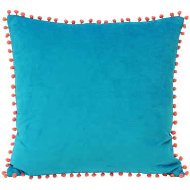 Pompón de Terciopelo 45X45 Pcu Verde Azulado/Cor
