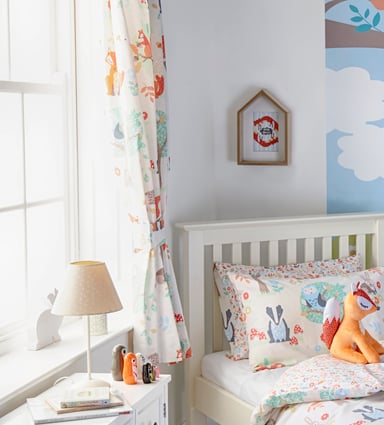 Cortinas de Pliegue Herringbone Woodland Multi