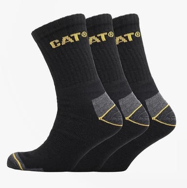 PAQUETE DE 3 CALCETINES PARA HOMBRE CAT CREW NEGROS