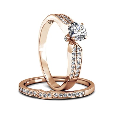 Anillo Emperatriz - Oro rosa y cristal