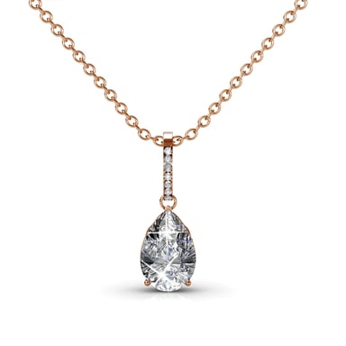 Nuevos colgantes de gota: oro rosa y cristal