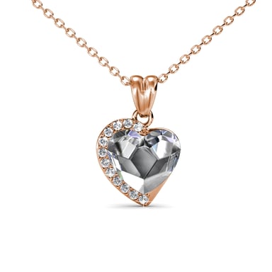 Colgantes de amor apasionado - Oro rosa y cristal