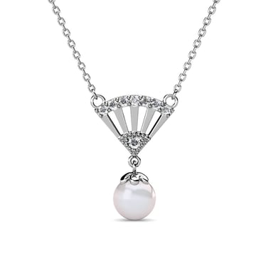 Colgantes de perlas Ingride - Plata y cristal
