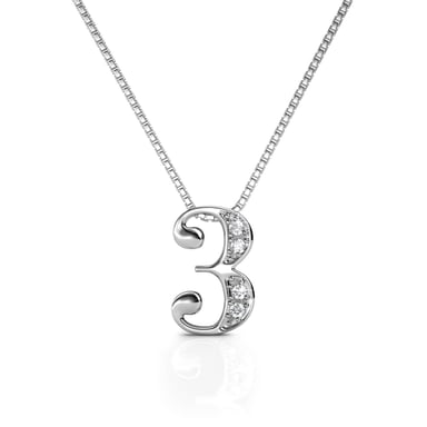 Colgantes Número 3 - Plata y Cristal