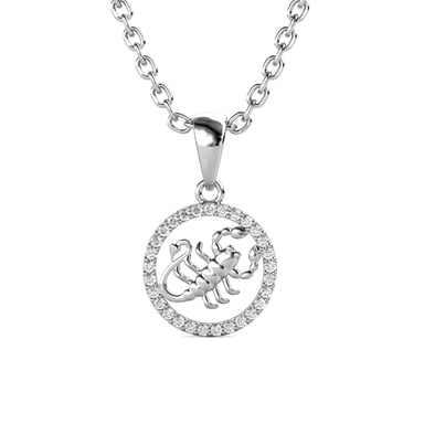 Colgantes del zodiaco Escorpio - Plata y cristal