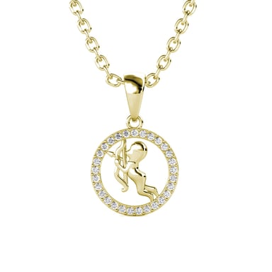 Colgantes del zodiaco Sagitario - Oro y cristal