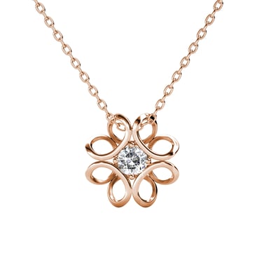 Colgantes de narcisos: oro rosa y cristal