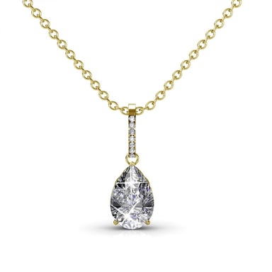 Nuevos colgantes de gota: oro y cristal