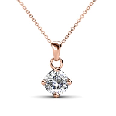 Colgantes clásicos de oro rosa y cristal
