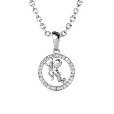 Colgantes del zodiaco Sagitario - Plata y cristal