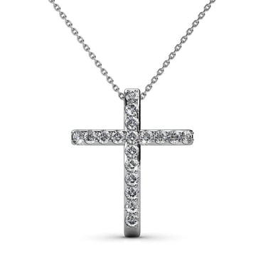 Colgantes de cruz - Plata y cristal