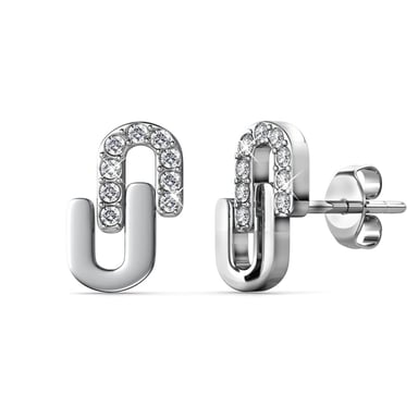 Pendientes Union - Plata y Cristal