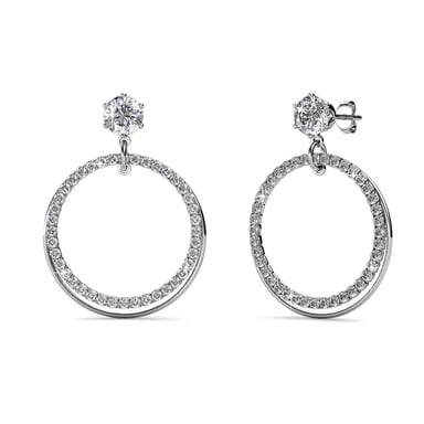 Pendientes Ariel - Plata y Cristal