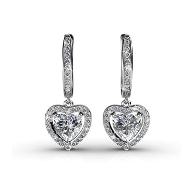 Pendientes Only Love - Plata y Cristal