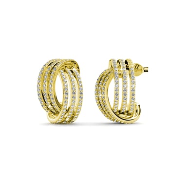 Pendientes Cherish - Oro y Cristal