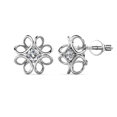 Pendientes de narciso - Plata y cristal