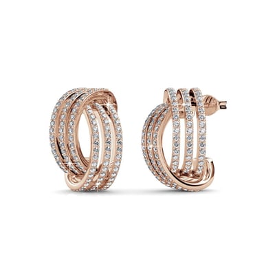 Pendientes Cherish - Oro rosa y cristal