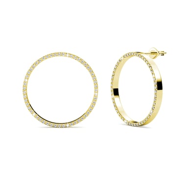 Pendientes Olina - Oro y Cristal