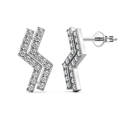 Pendientes Brontide - Plata y Cristal
