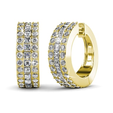 Pendientes Olena - Oro y Cristal