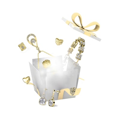 13 joyas y 11 cuentas sorpresa para un calendario de adviento DIY: oro y cristal