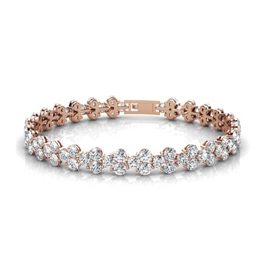 Pulseras Princesa - Oro Rosa y Cristal