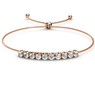 Pulseras Crystal Mia - Oro rosa y cristal