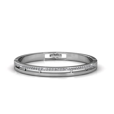 Pulseras elegantes de plata y cristal