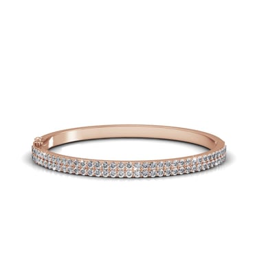 Pulseras Glamour - Oro Rosa y Cristal