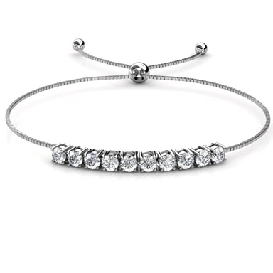 Pulseras Crystal Mia - Plata y Cristal