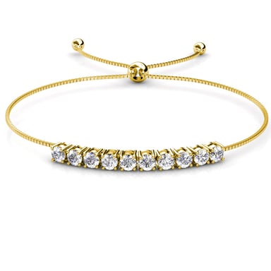 Pulseras Crystal Mia - Oro y Cristal