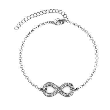 Pulseras Infinity Eight - Plata y Cristal