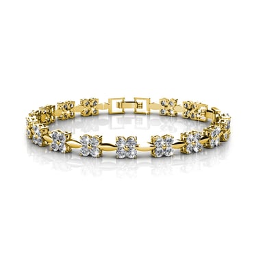Pulseras dulces - Oro y Cristal