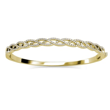 Pulseras Trenzadas - Oro y Cristal
