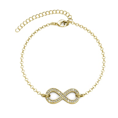 Pulseras Infinity Eight - Oro y Cristal