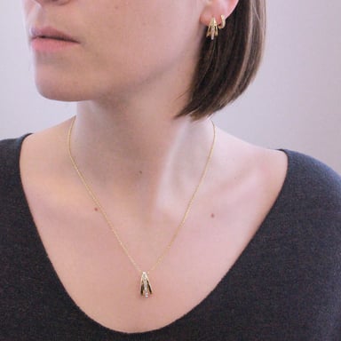 Conjuntos de aros Aurielle: oro y cristal